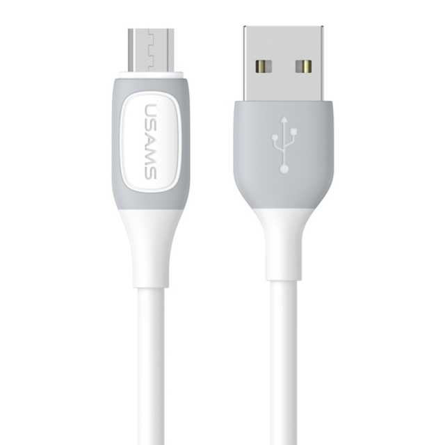 Кабель USAMS SJ597 Micro 2A Bicolor Charging & Data CableJelly Series 1M White