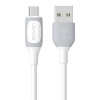 Кабель USAMS SJ597 Micro 2A Bicolor Charging & Data CableJelly Series 1M White