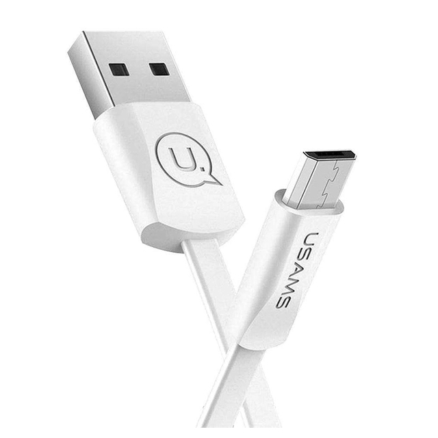 Кабель USAMS SJ201 U2 Micro Flat Data Cable 1.2M White (SJ201)