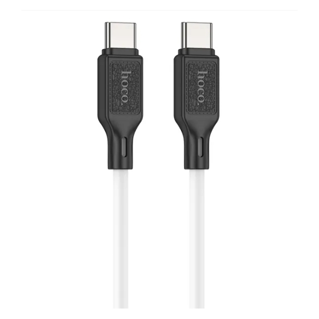Кабель Hoco X90 Cool 60W silicone charging data cable for Type-C to Type-C White
