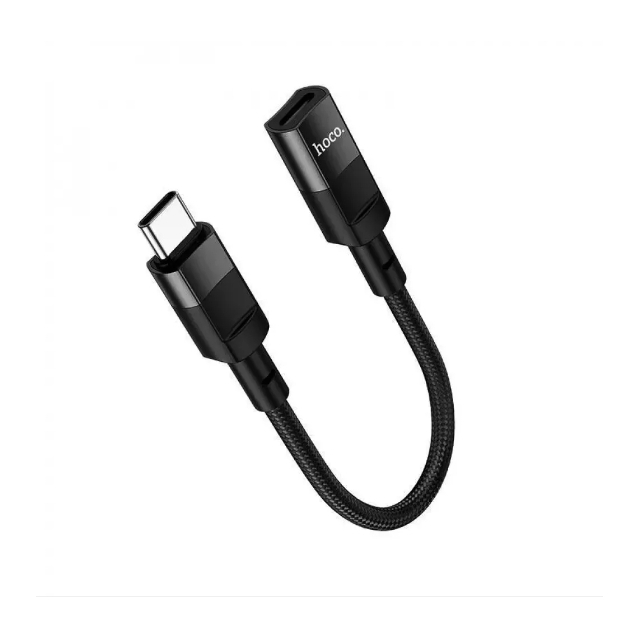 Кабель Hoco U107 Type-C male to Lightning female adapter cable (L-0.1m) Black (U107)