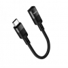 Кабель Hoco U107 Type-C male to Lightning female adapter cable (L-0.1m) Black (U107)