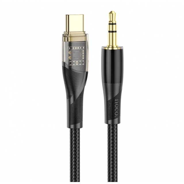 Кабель Hoco UPA25 Transparent Discovery Edition Digital audio conversion cable Type-C Black