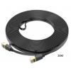 Патч-корд Hoco US07 General pure copper flat network cable (L-20M) Black (US07)