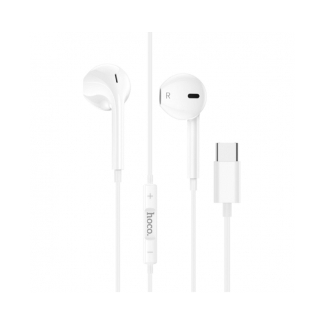 Наушники Hoco M101 Crystal joy Type-C wire-controlled digital earphones with microphone White (M101)