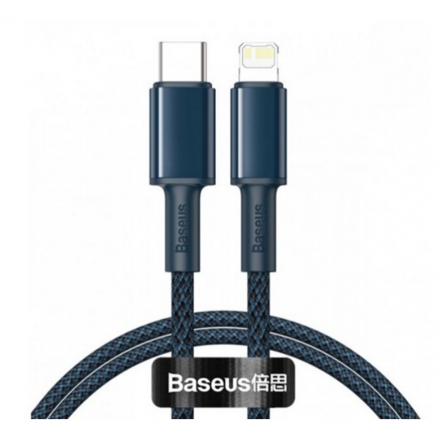 Кабель Baseus High Density Braided Fast Charging Data Cable Type-C to iP PD 20W 1m Blue