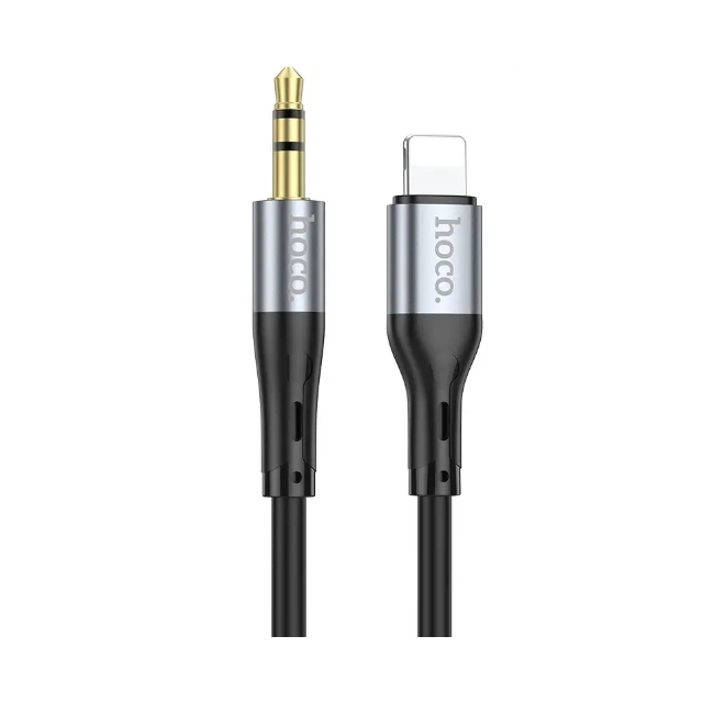 Кабель Hoco UPA22 Lightning silicone digital audio conversion cable Black
