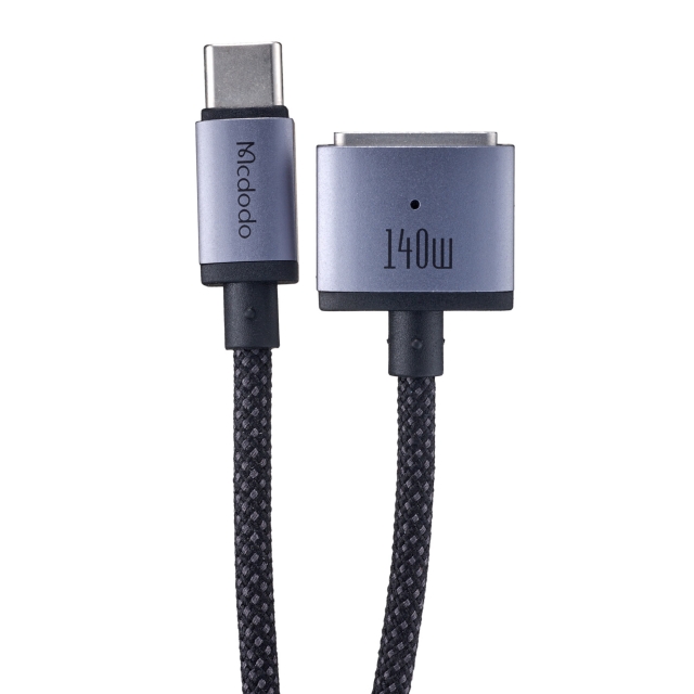 Кабель McDodo 140W USB-C to Magsafe 3 Magnetic Cable with LED 2m CA-1470 Black