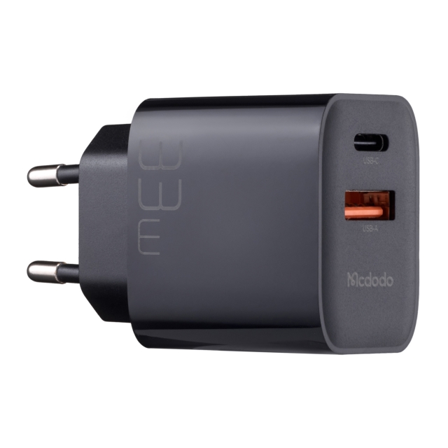 СЗУ McDodo 33W PD+QC Dual Port Charger (EU plug) CH-0921 Black (CH-0921)