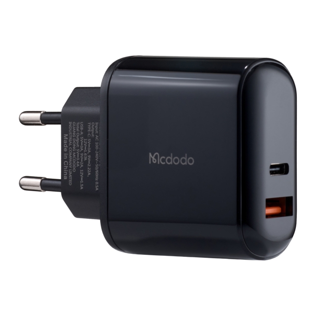 СЗУ McDodo Chocolate Series Digital Display 20W PD+QC3.0 Charger (EU plug) CH-7170 Black (CH-7170)