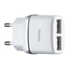 СЗУ Hoco C12 Smart dual USB charger(EU) 2USB 2.4A White (C12)