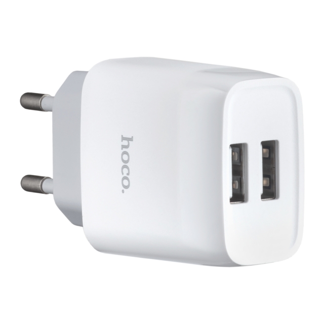 МЗП Hoco C73A Glorious dual port charger ( EU ) White