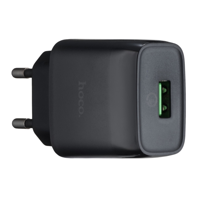МЗП Hoco C72Q Glorious single port QC3.0 charger ( EU ) Black