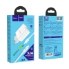 МЗП Hoco C80A Rapido PD20W + QC3.0 charger set Type-C to Lightning ( EU ) White
