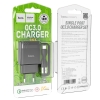 МЗП Hoco C72Q Glorious single port QC3.0 charger set ( Type-C ) ( EU ) Black