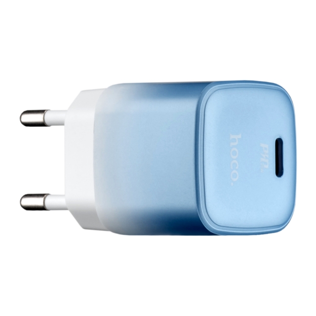 СЗУ Hoco C101A single port PD20W charger(EU) Ice Blue (C101A)