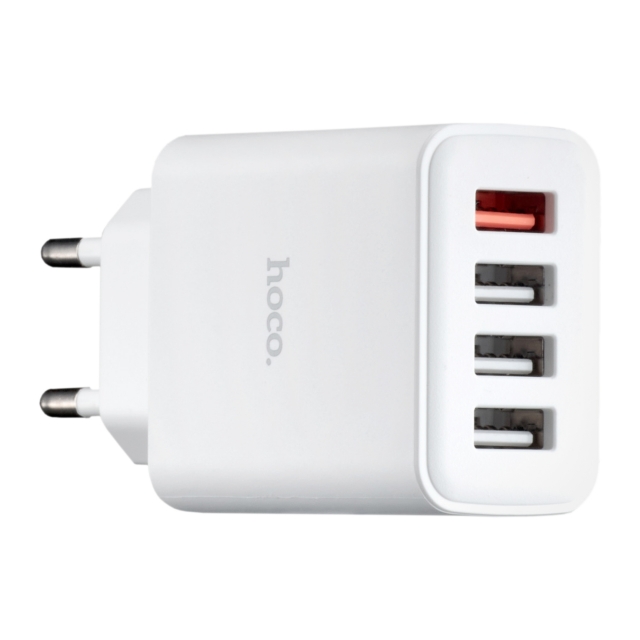 СЗУ Hoco C102A Fuerza QC3.0 four-port charger(EU) White (C102A)