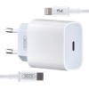 АЗП XO CC46 QC3.0 18W car charger with Type-c cable Gray