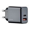 Кабель USAMS SJ573 Type-C To Lightning PD 20W Transparent Data Cable Icy Series 1.2M Black