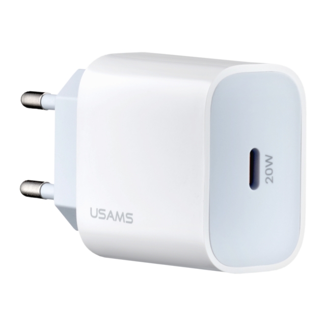 СЗУ USAMS CC118 T34 PD Fast Travel Type-C Charger 20W (EU) White (CC118)