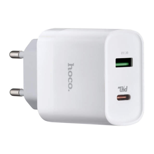 СЗУ Hoco C80A Plus Rapido PD20W+QC3.0 charger (EU) White (C80A)