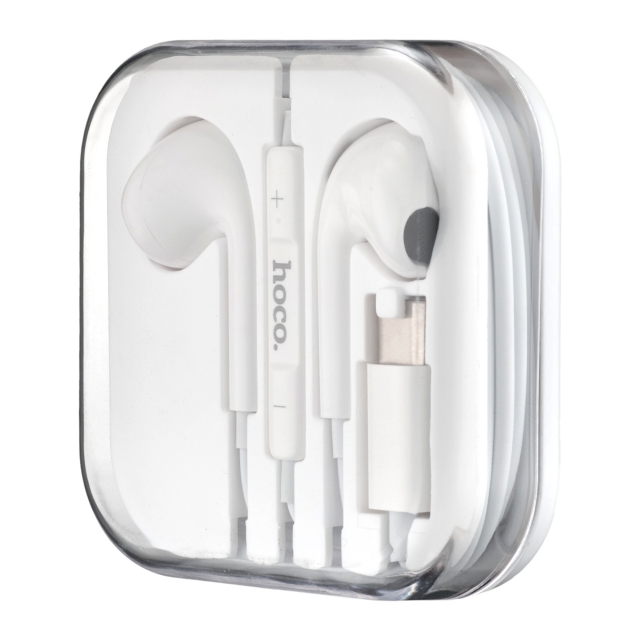 Навушники Hoco M101 Max Crystal grace Type-C wire-controled digital earphones with microphone White
