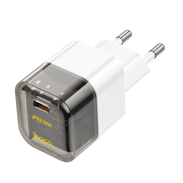 СЗУ Hoco C125A Transparent tribute single-port PD20W charger(EU) Transparent Black (C125A)