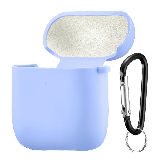 Чохол Silicone Case 2,5mm with microfiber for AirPods 1/2 Lilac Purple