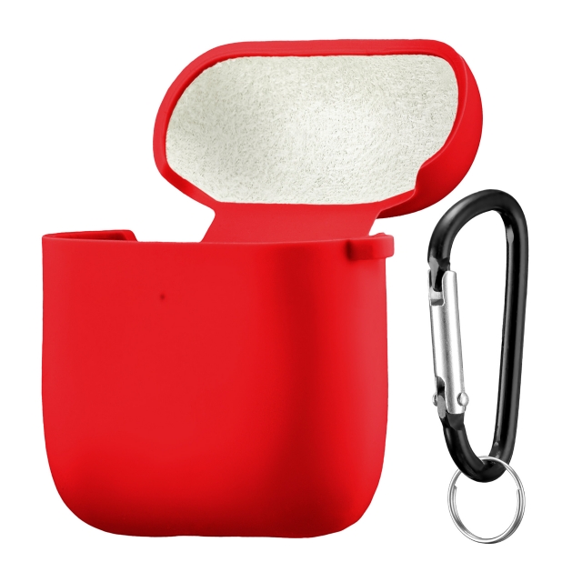 Чохол Silicone Case 2,5mm with microfiber for AirPods 1/2 Red