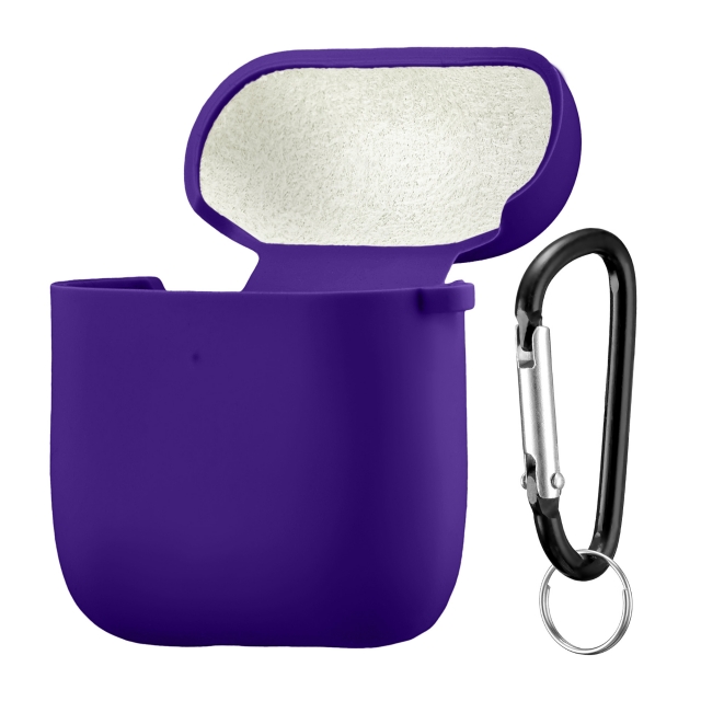 Чохол Silicone Case 2,5mm with microfiber for AirPods 1/2 Deep Purple