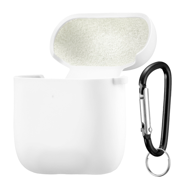 Чохол Silicone Case 2,5mm with microfiber for AirPods 1/2 White