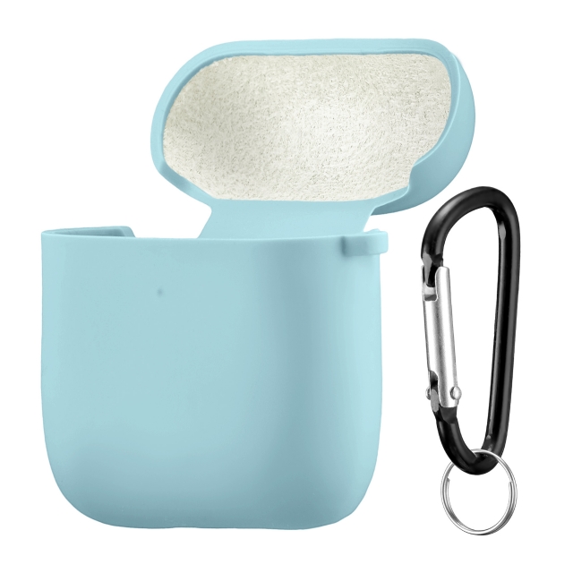 Чохол Silicone Case 2,5mm with microfiber for AirPods 1/2 Glacier Blue