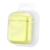 Чохол Silicone Case 2,5mm with microfiber for AirPods 1/2 Shiny Yellow