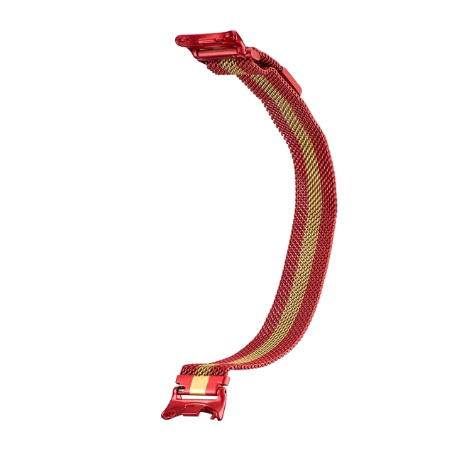 Ремешок Миланская Петля Mi Band 8/9/10 Red/Gold (26)
