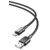 Кабель XO NB249 5A PVC Shiny Colorful Lightning Data Cable Black
