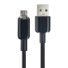 Кабель XO NB249 5A Android PVC Shiny Colorful Micro Data Cable Black