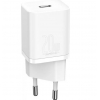 СЗУ Baseus Super Si Quick Charger Type-C 20W EU with Cable Type-C to Lightning 1m Sets White (TZCCSUP-B02)