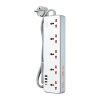 Мережевий фільтрі Hoco AC14A Rico 5-position socket (PD30W/1C3A) (EU) White