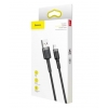 Кабель Baseus cafule Cable USB For lightning 2.4A 0.5m Gray+Black (CALKLF-AG1)