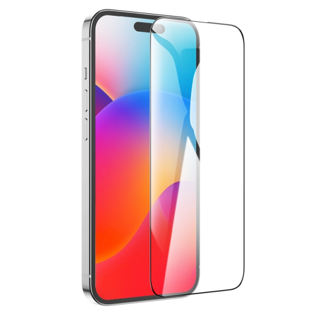 Захисне скло Hoco Full screen HD tempered glass set for iP15 Pro (G9) Black