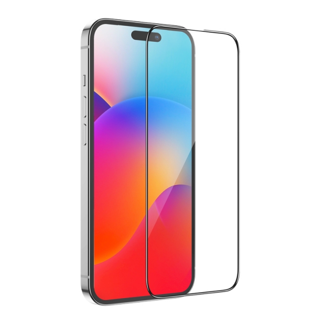 Защитное стекло Hoco  Full screen silk screen HD tempered glass set for iP15 Pro (G5) Black