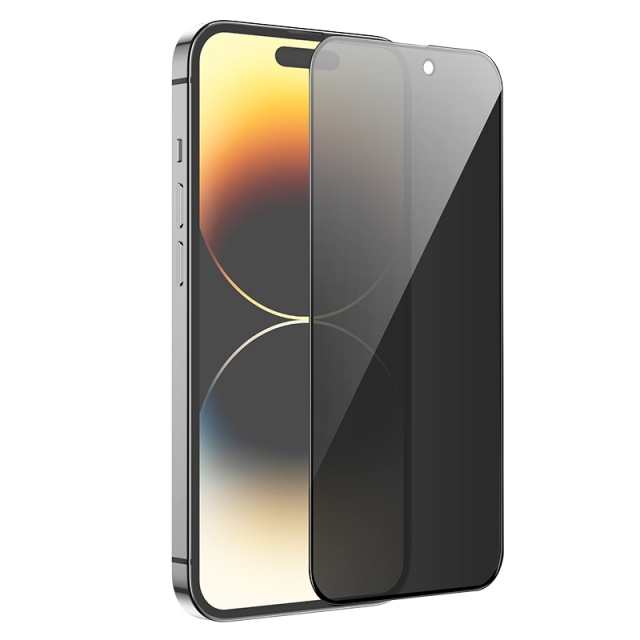 Защитное стекло Hoco  Guardian shield series full-screen anti-spy glass iP15 Pro Max (G15) Black