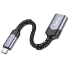 Адаптер Hoco UA24 Type-C male to USB female 3.0 converter Metal Gray (UA24)