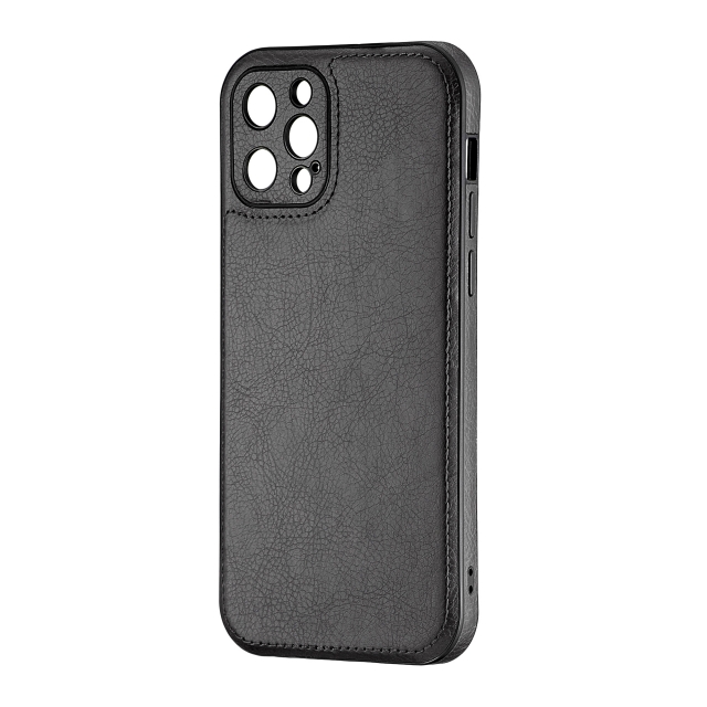 Чохол Jinduka Leather Protected Camera iPhone 12 Pro Black