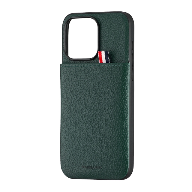 Чехол Jinduka Leather Pocket iPhone 15 Pro Max Green