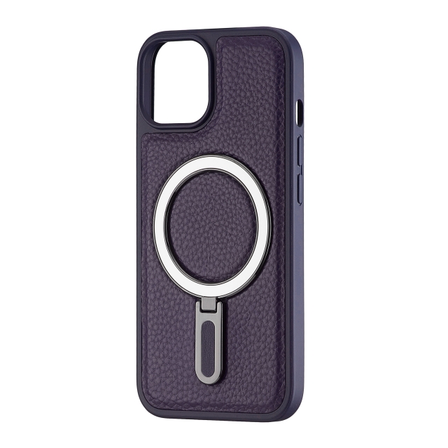 Чохол Jinduka Leather Ringo iPhone 14 Purple