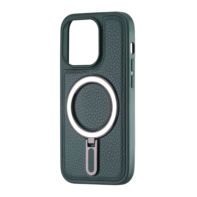 Чехол Jinduka Leather Ringo iPhone 14 Pro Green