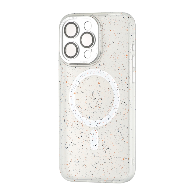 Чехол Splatter with MagSafe iPhone 15 Pro Max White