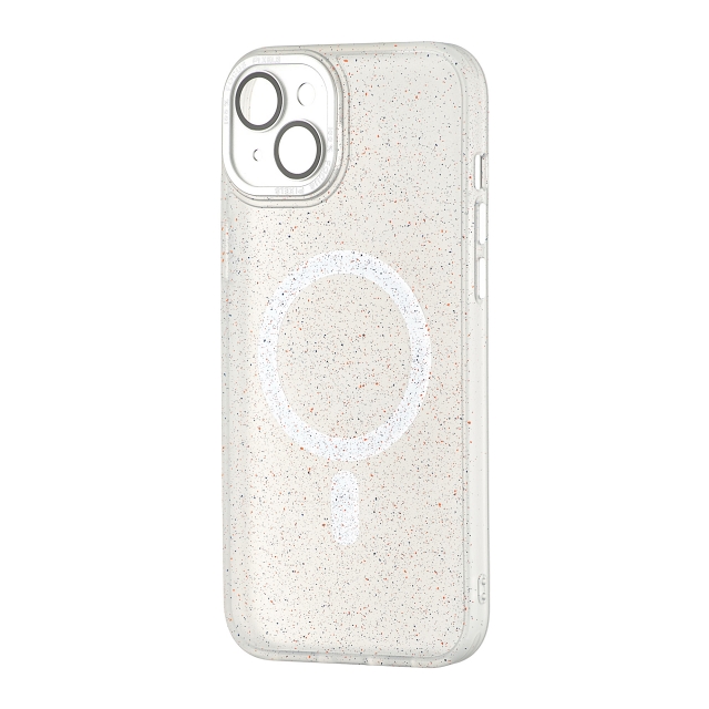 Чохол Splatter with MagSafe Protected Camera iPhone 15 Plus White