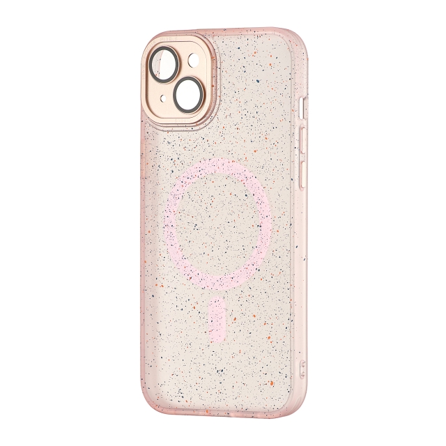 Чохол Splatter with MagSafe Protected Camera iPhone 15 Plus Pink